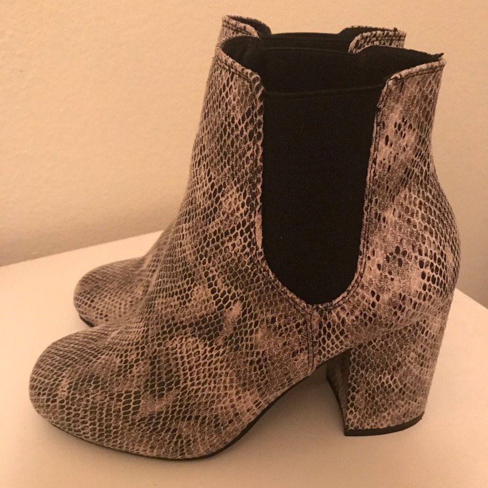 Asos Snake print booties